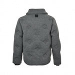 Monogram Outline Embroidered Knit Zip Jacket