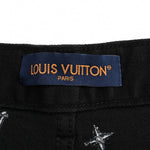 Black Slim-Fit Denim Jeans with Monogram Details