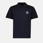 Givenchy Navy Polo Shirt with Embroidered Monogram Logo