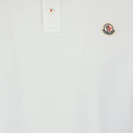 White Polo Shirt with Tricolour Trim