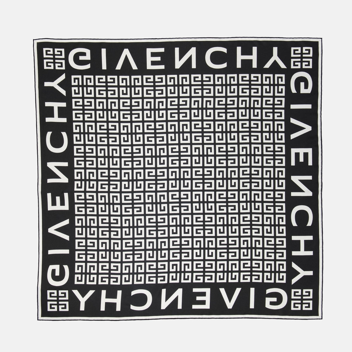 Monogram Border Scarf