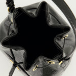 Patent Leather Bucket Bag (Black)
