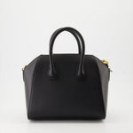 Black Leather Antigona Top Handle Bag