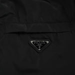 Reversible Hooded Jacket – Black Leather & Nylon Dual-Finish
