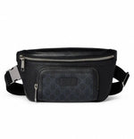 Black Leather Belt Bag