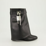 Shark Lock Wedge Boots