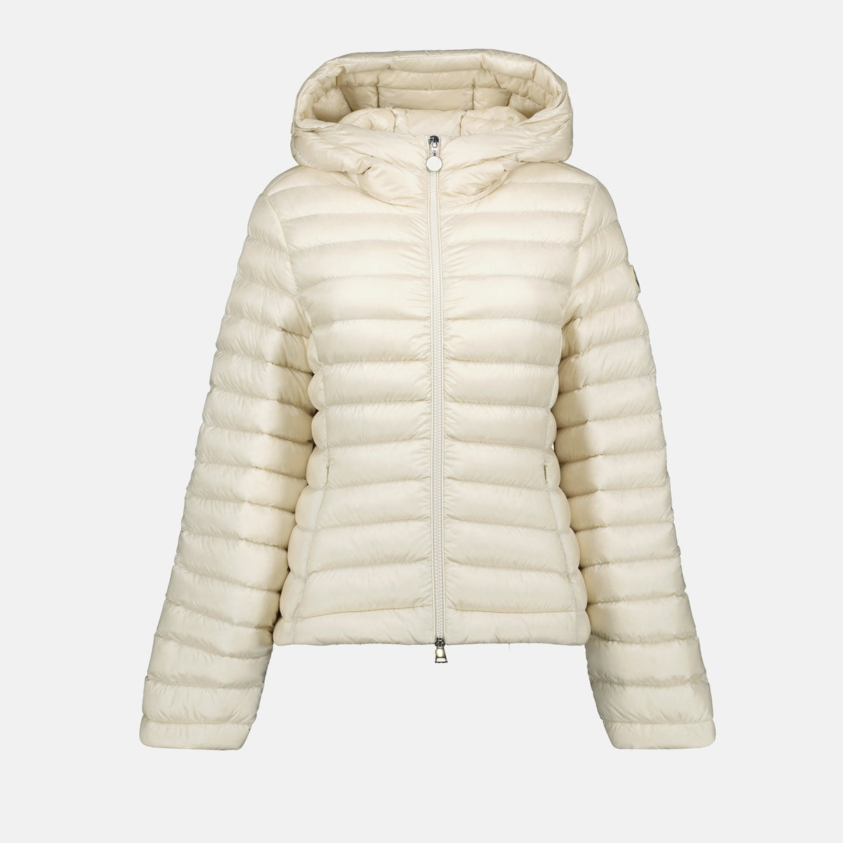 Cream Lightweight Hooded Down Jacket