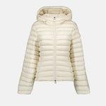 Cream Lightweight Hooded Down Jacket