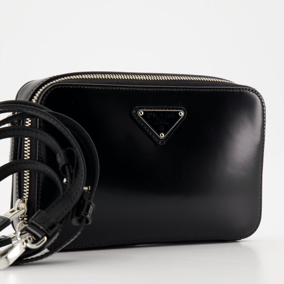 Brushed Leather Brick Bag