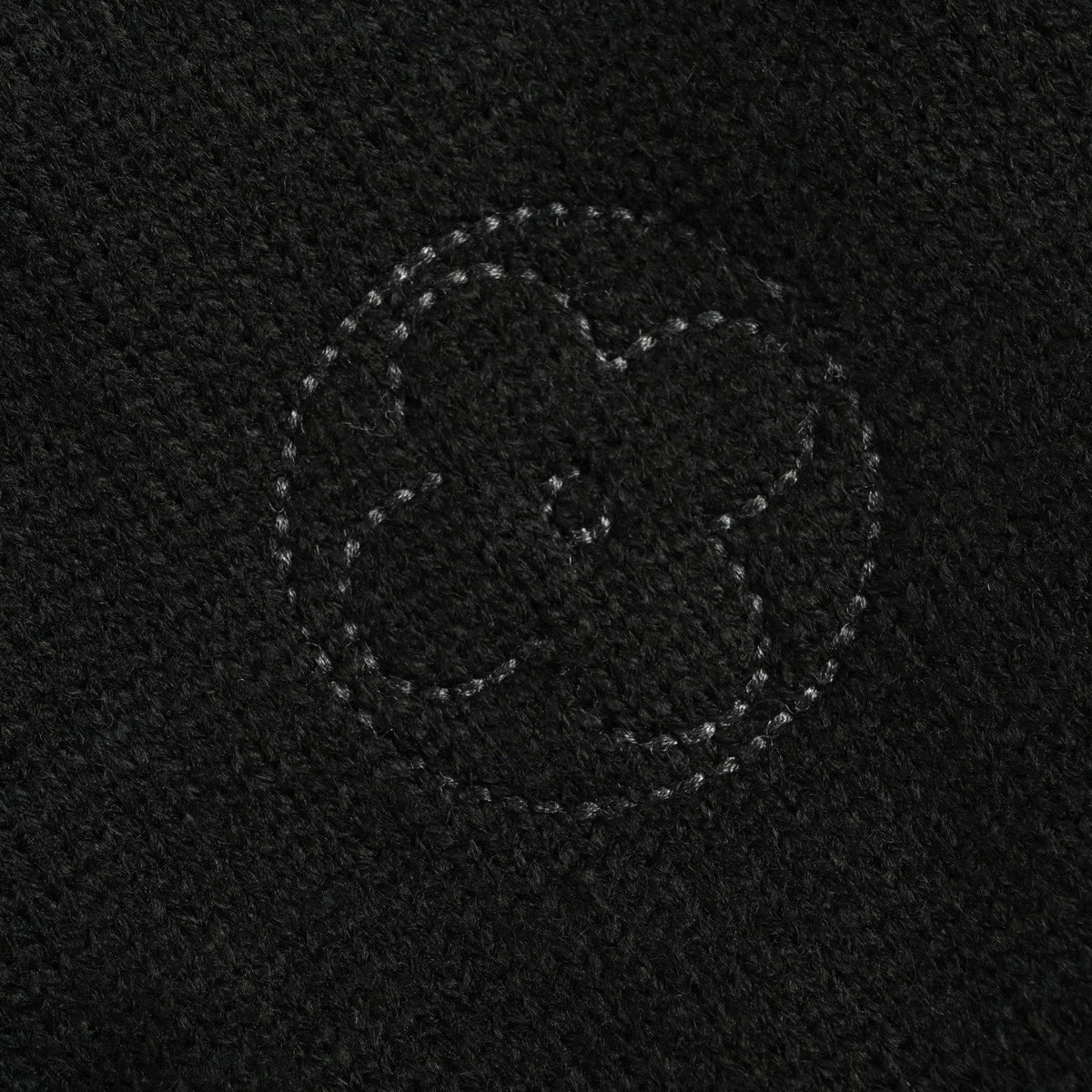 Monogram Outline Embroidered Knit Zip Jacket