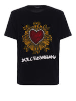 Heart Print Cotton T-Shirt