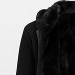 Faux-Fur Lined Hooded Zip Jacket