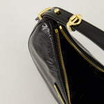 Patent Leather Shoulder Bag (Black)