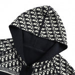 Dior Oblique All-Over Zip-Up Knit Hoodie