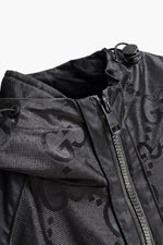 GG Jacquard Hooded Windbreaker Jacket with Web Stripe Sleeves – Black