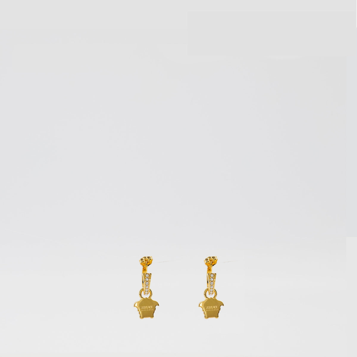 Medusa Drop Earrings with Crystal Bar