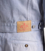Light Wash Cotton Gabardine Denim Jacket