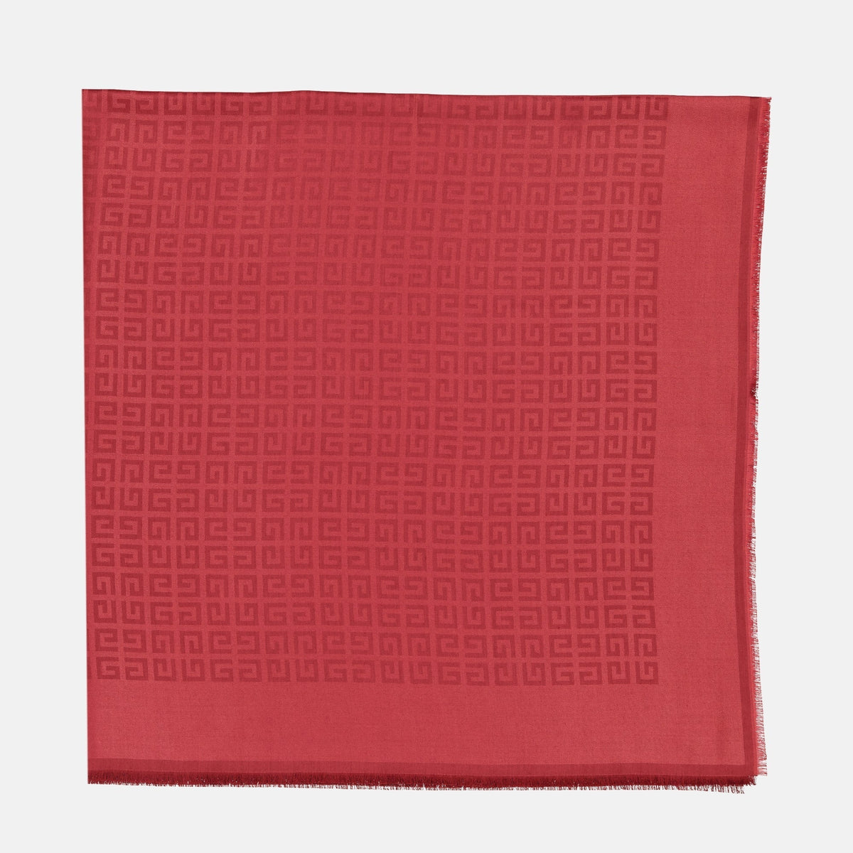 Monogram Tonal Scarf – Red