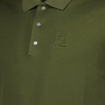 Fendi Olive Green Polo Shirt with Tonal FF Logo