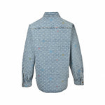 Monogram Denim Shirt – Light Blue Signature Jacquard
