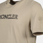 Beige Blurred Logo T-Shirt