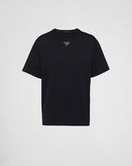 Black Minimalist T-Shirt with Signature Triangle Logo