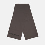 Logo Wool Scarf – Brown