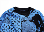 Blue Monogram Bandana Print Sweatshirt