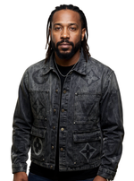 Black Monogram Denim Jacket