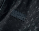 Black Monogram Hooded Windbreaker Jacket