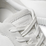 Bouncing Sneaker in White Suede and Technical Knit
