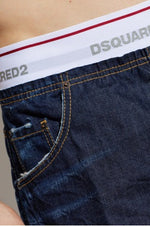 Men’s Navy Blue Denim Shorts