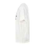 White T-Shirt with Blue Logo