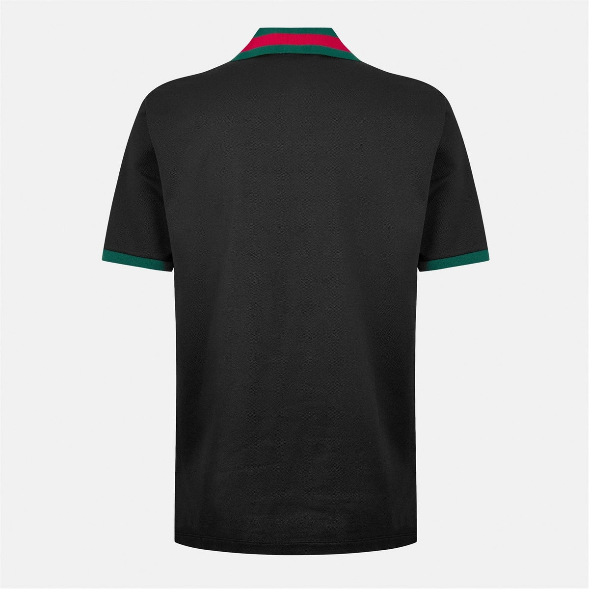 Web Collar Cotton Polo Shirt – Black