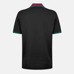 Web Collar Cotton Polo Shirt – Black
