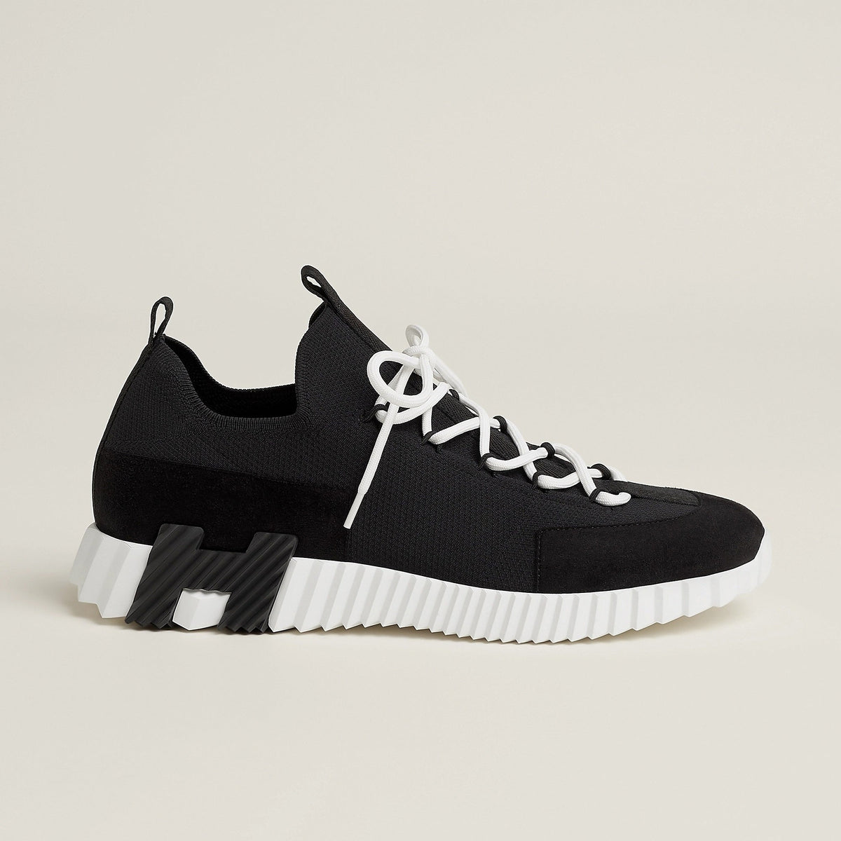 Lift Knit Slip-On Sneakers in Black & White