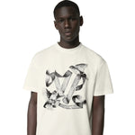 LV Birds Printed Cotton T-Shirt White