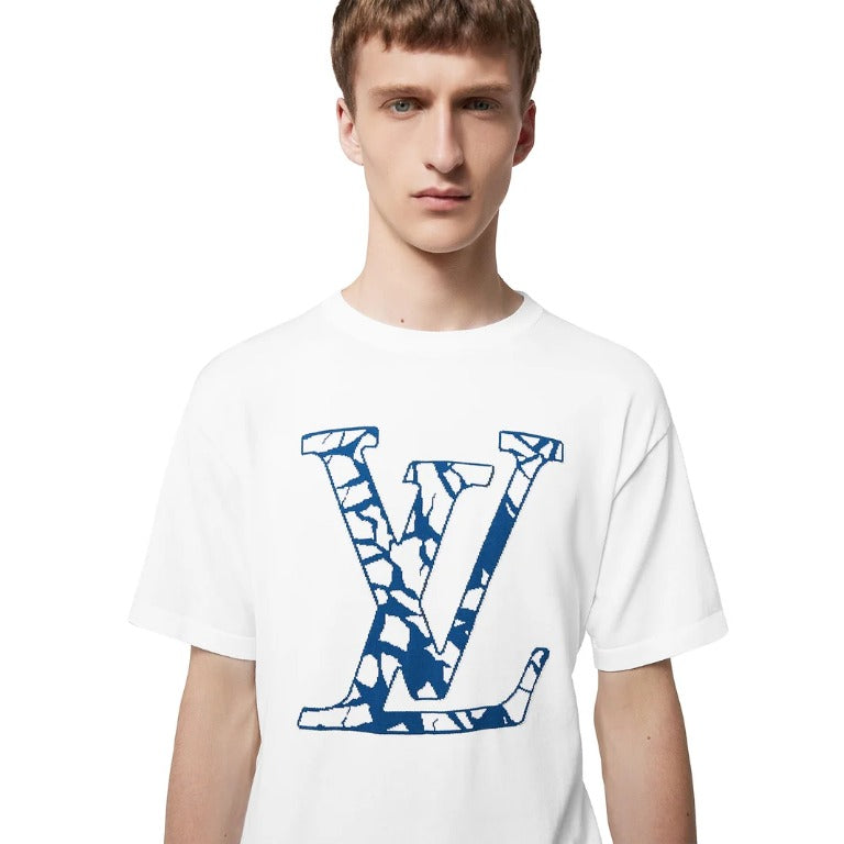 LV Ice Milk White Crewneck T-Shirt