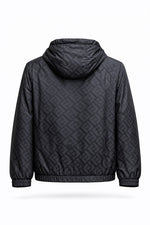 FF Monogram Hooded Windbreaker Jacket – Black & Yellow