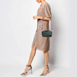 Monogram Multicolor Leather Crossbody Bag (Black)