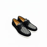 Oblique Canvas Deck Shoe with Suede Trim