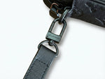 Monogram Embossed Leather Crossbody Bag (Black)