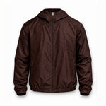 GG Jacquard Hooded Windbreaker Jacket – Brown