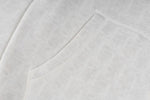 Signature Zip-Up Hoodie in Ivory with Dior Oblique Lining