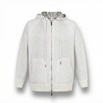 Signature Zip-Up Hoodie in Ivory with Dior Oblique Lining