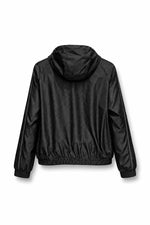 GG Monogram Hooded Zip Jacket – Black