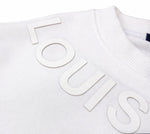 LV Tonal Logo Crewneck Sweatshirt – White