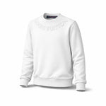 LV Tonal Logo Crewneck Sweatshirt – White