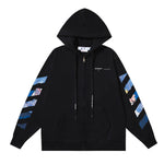 Arrows Graphic Zip Hoodie – Black