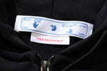 Arrows Graphic Zip Hoodie – Black